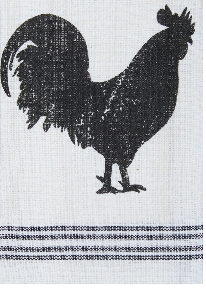 Farmhouse Rooster Cream Towel - Interiors by Elizabeth