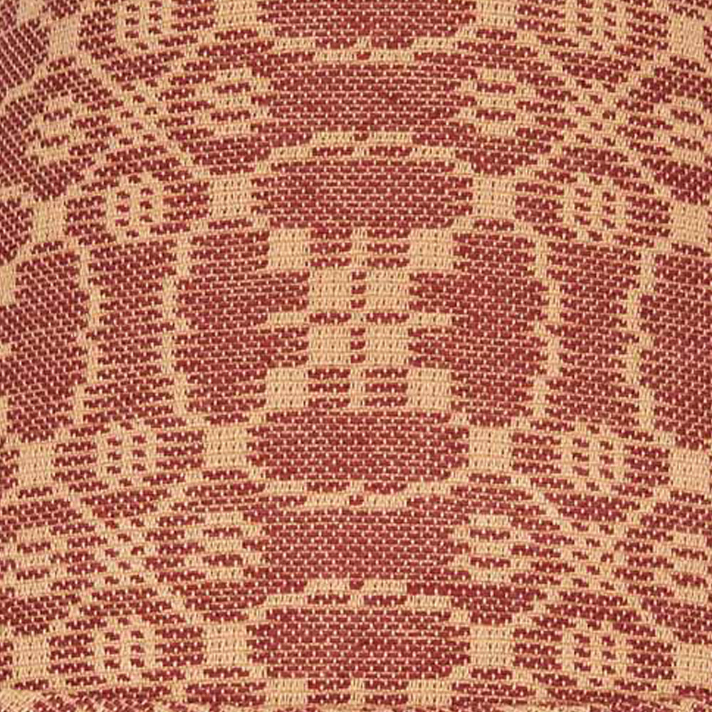 Barn Red Tan Marshfield Jacquard 12" Lampshade - Interiors by Elizabeth