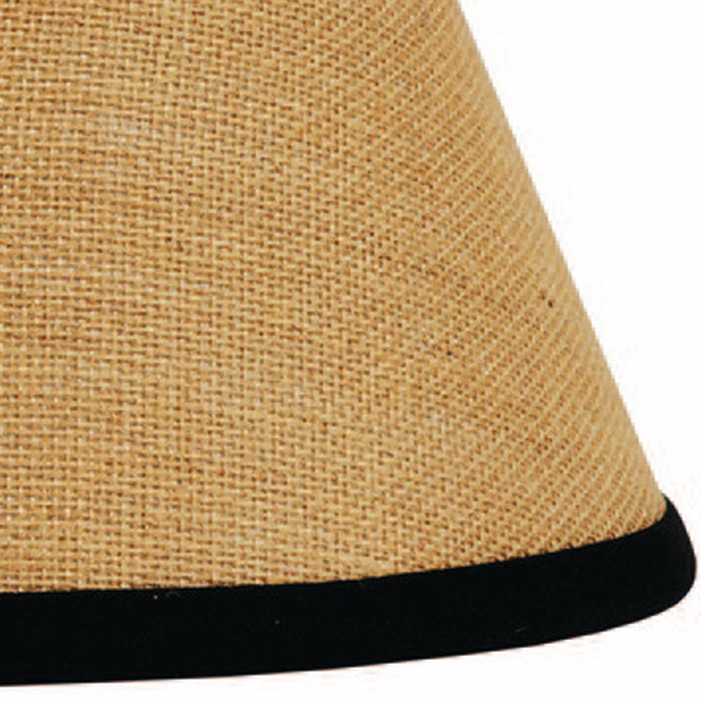 Black Wheat Burlap Stripe 12" Lampshade - Interiors by Elizabeth