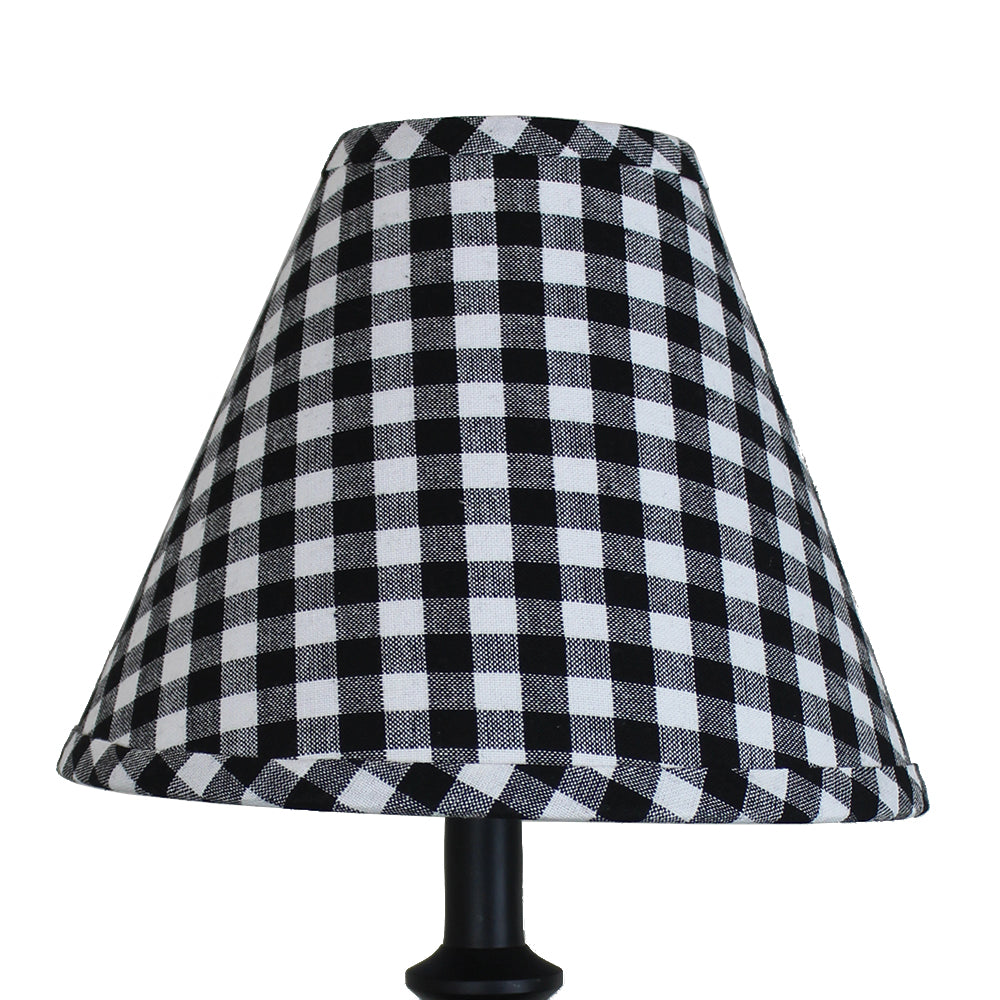 Heritage House Check Black & Cream Lampshade - Interiors by Elizabeth