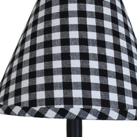 Thumbnail for Heritage House Check - Black & Cream Lampshade 12 Inch Regular Clip