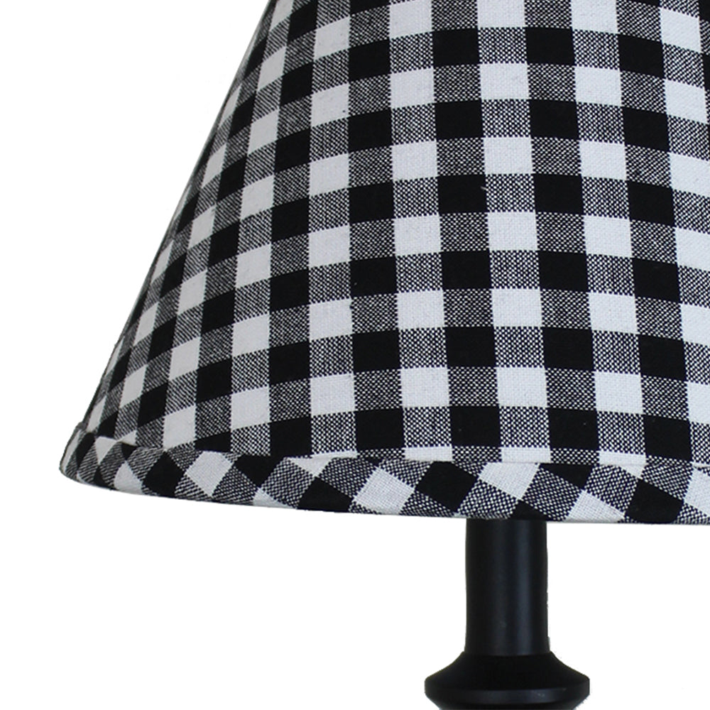 Heritage House Check - Black & Cream Lampshade 12 Inch Regular Clip