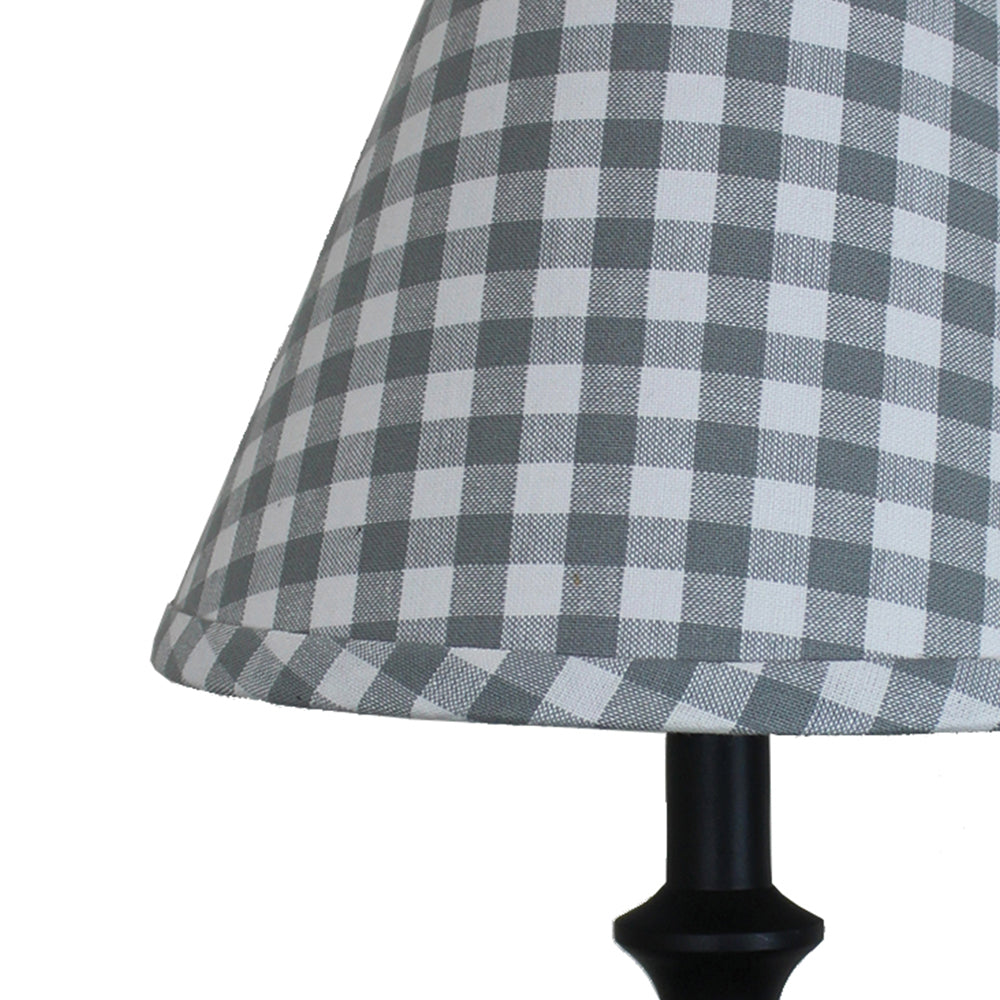 Heritage House Check - Gray & Cream Lampshade 12 Inch Regular Clip