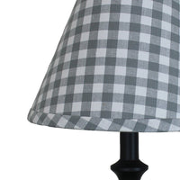 Thumbnail for Heritage House Check - Gray & Cream Lampshade 12 Inch Regular Clip
