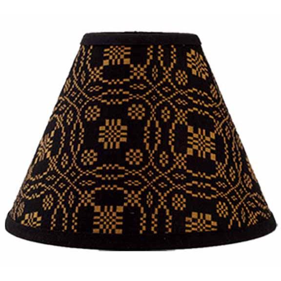 Black - Mustard Lover’???s Knot Jacquard 14" Lampshade - Interiors by Elizabeth