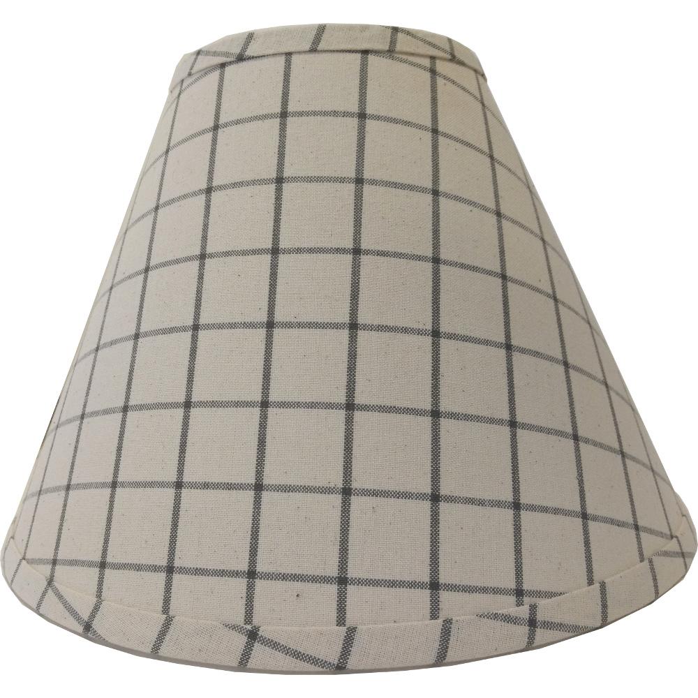 Pewter-Cream Summerville 14" washer shade - Interiors by Elizabeth