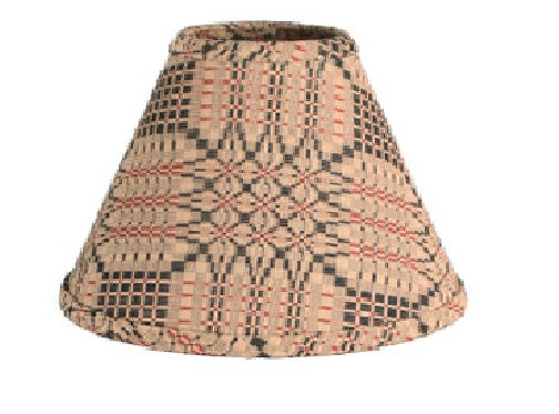 Trenton Jacquard Nutmeg Black Red Lampshade - Interiors by Elizabeth