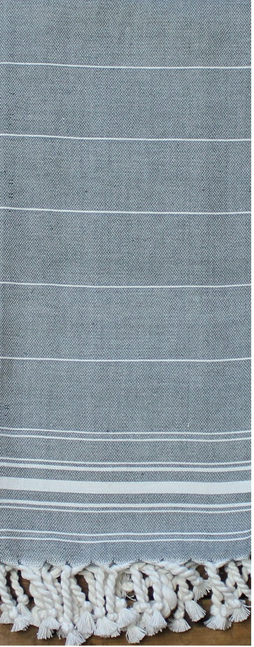 Pewter Turkish Towel Towel - Interiors by Elizabeth