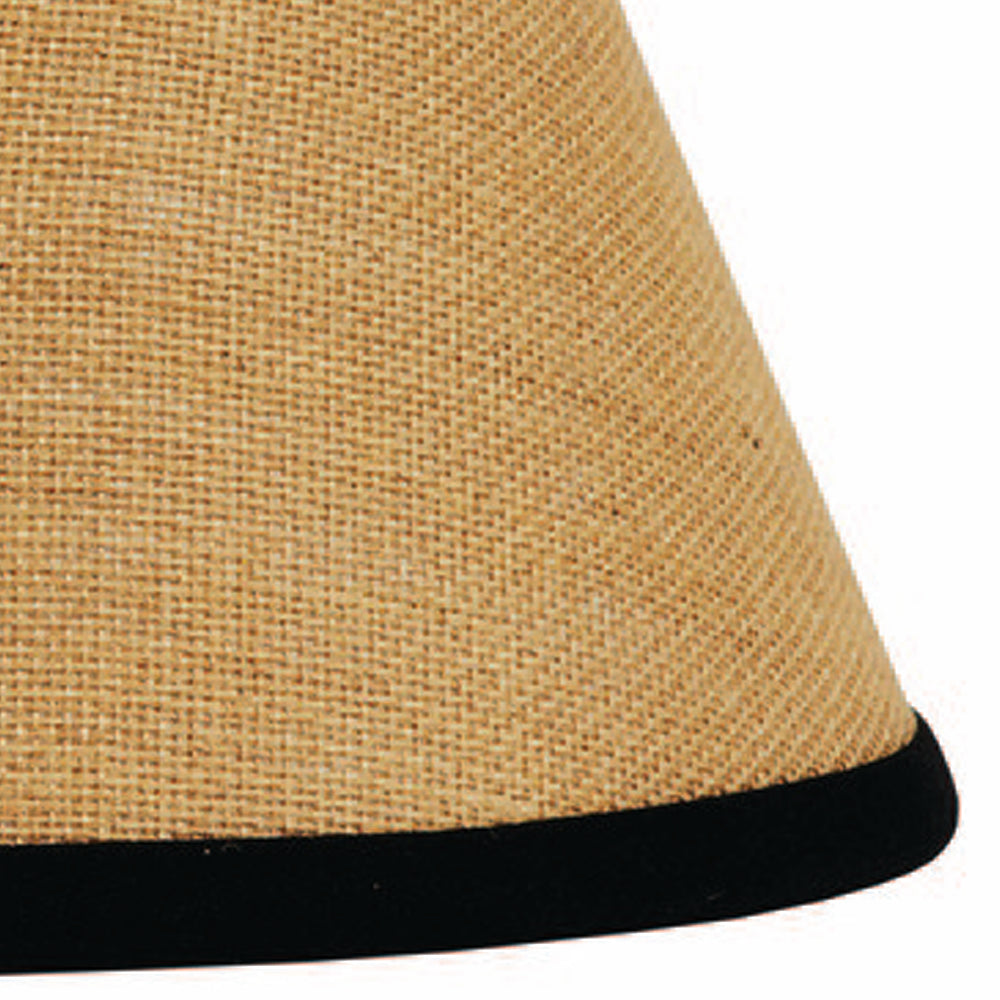 Black Wheat Burlap Stripe 16" Lampshade - Interiors by Elizabeth