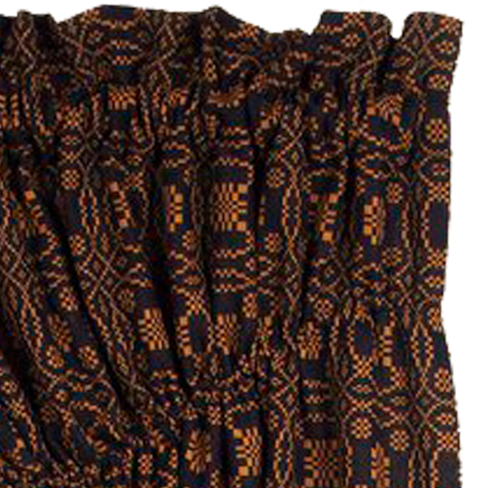 Black Mustard Lover㦙??S Knot Jacquard Gathered Swag Lined - Interiors by Elizabeth