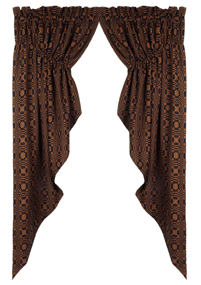 Black Mustard Lover㦙??S Knot Jacquard Gathered Swag Lined - Interiors by Elizabeth
