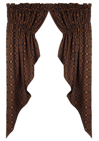 Thumbnail for Black Mustard Lover㦙??S Knot Jacquard Gathered Swag Lined - Interiors by Elizabeth