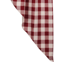 Thumbnail for Barn Red Buttermilk Buffalo Check Gathered Swag Lined
