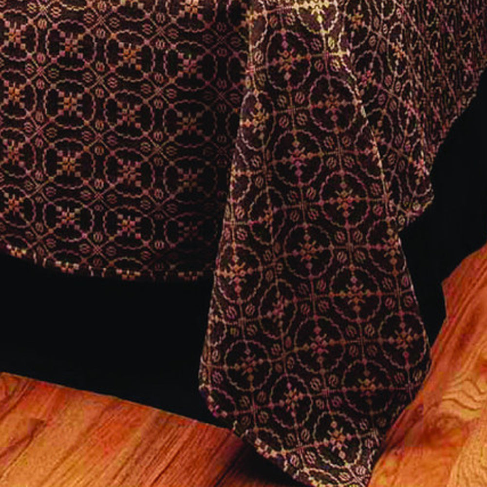 Black Tan Marshfield Jacquard Bed Cover King - Interiors by Elizabeth
