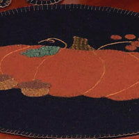 Thumbnail for Pumpkin & Acorns Black Candle Mat Set Of Two