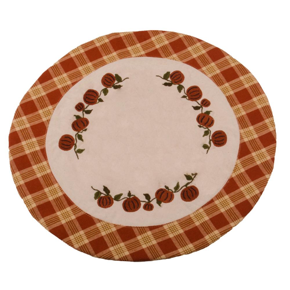 Little Pumpkin Vine Candle Mat Osenburg-Burnt Orange - Set of Two - Interiors by Elizabeth