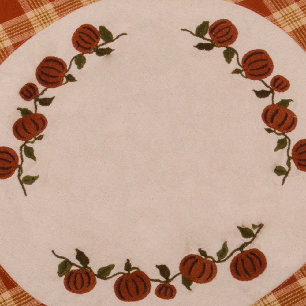 Little Pumpkin Vine Candle Mat Osenburg Burnt Orange Set Of Two