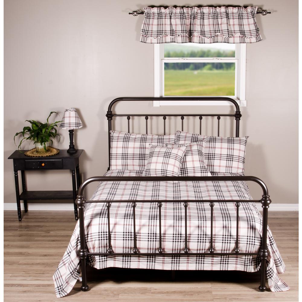 Chesterfield Check 78" x 96" Cream - Black - Red - Interiors by Elizabeth