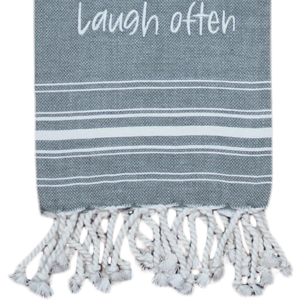 Sit long, talk much, laugh often Set of two