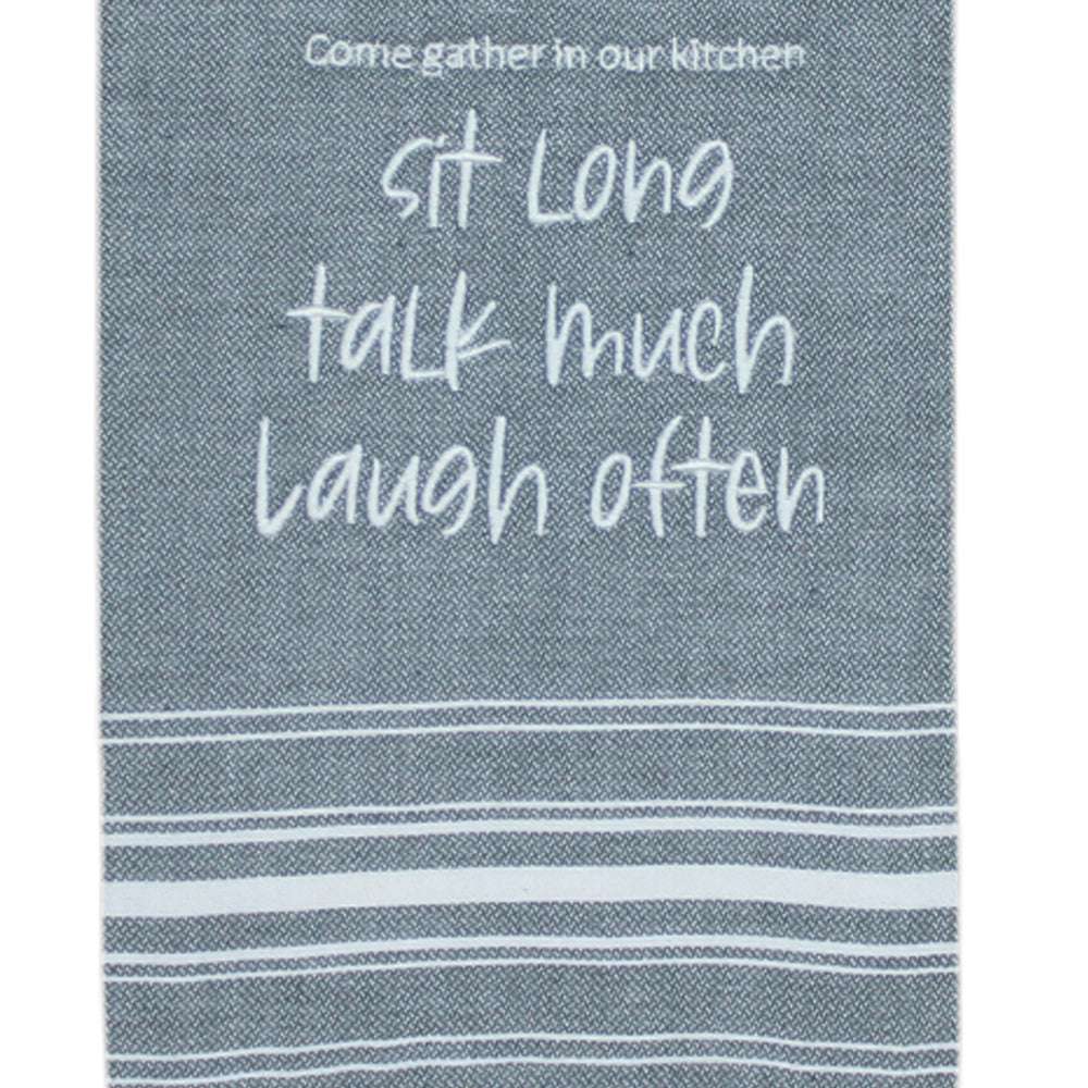 Sit long, talk much, laugh often Set of two