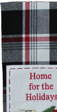 Thumbnail for Winter Plaid Black, Red, Cream towel
