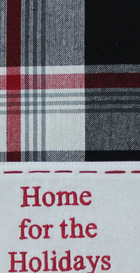 Thumbnail for Winter Plaid Black, Red, Cream towel