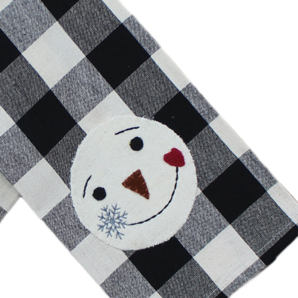 2 in 1 Buffalo Check Sunflower, Snowman Face Towel Set of two