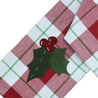 Thumbnail for 2 in 1 Christmas Buffalo Check Holly, SnowmanTTowel Set of two