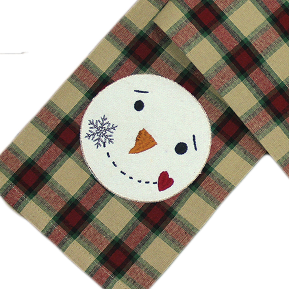 2 in 1 Winterberry Tree, Snowman Face Towel Set of two