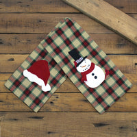 Thumbnail for 2 in 1 Winterberry Santa Hat, Snowman Towel Towel - Interiors by Elizabeth
