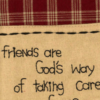 Thumbnail for Barn Red Nutmeg Friends Are God'S Way Towel Set Of Two - Interiors by Elizabeth