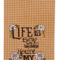 Thumbnail for Nutmeg Mustard Life Is Better Towel Set Of Two - Interiors by Elizabeth