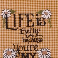 Thumbnail for Nutmeg Mustard Life Is Better Towel Set Of Two - Interiors by Elizabeth