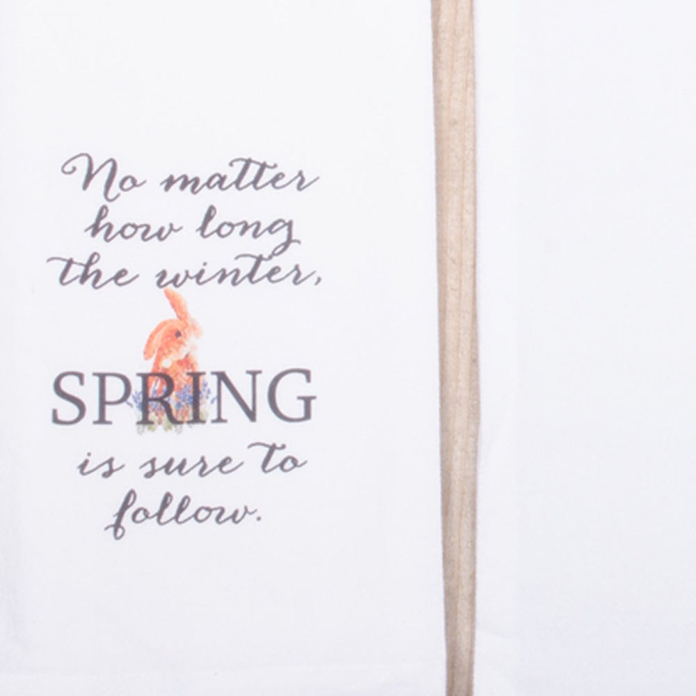 Spring Bunny 18" X 28" White Set Of 2