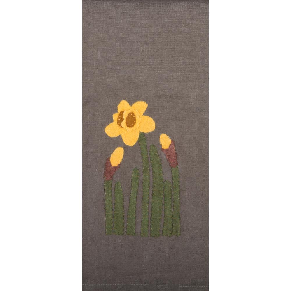 Grey Daffodil Towel - Interiors by Elizabeth