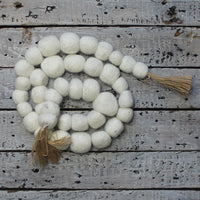 Thumbnail for Cream Felt Ball Garland Garland - Interiors by Elizabeth