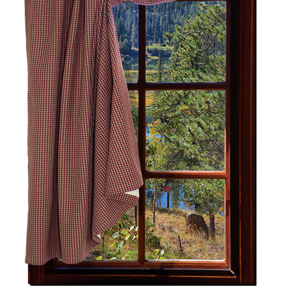 Newbury Gingham - Barn Red Panel
