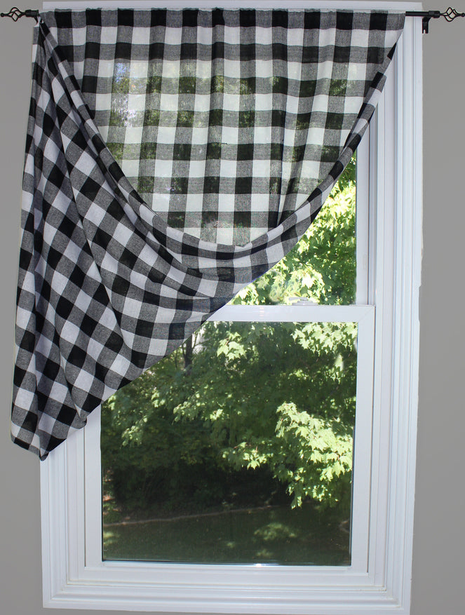 Heirloom Buffalo Check Black Black Panel - Interiors by Elizabeth