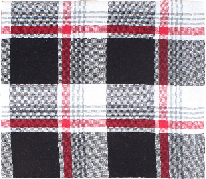 Winter Plaid Black, Red, Cream napkin - Interiors by Elizabeth