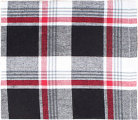 Thumbnail for Winter Plaid Black, Red, Cream napkin - Interiors by Elizabeth