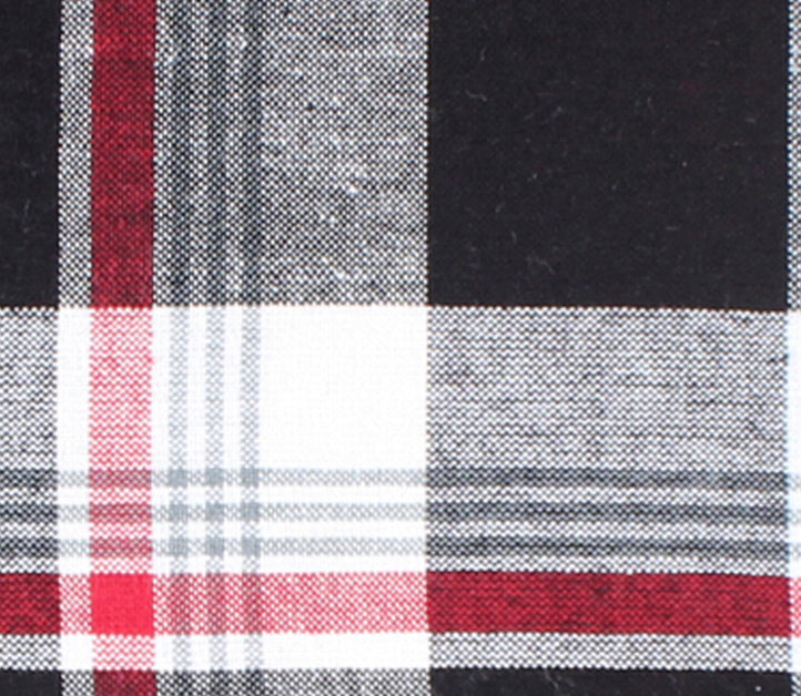 Winter Plaid Black, Red, Cream napkin set of 6