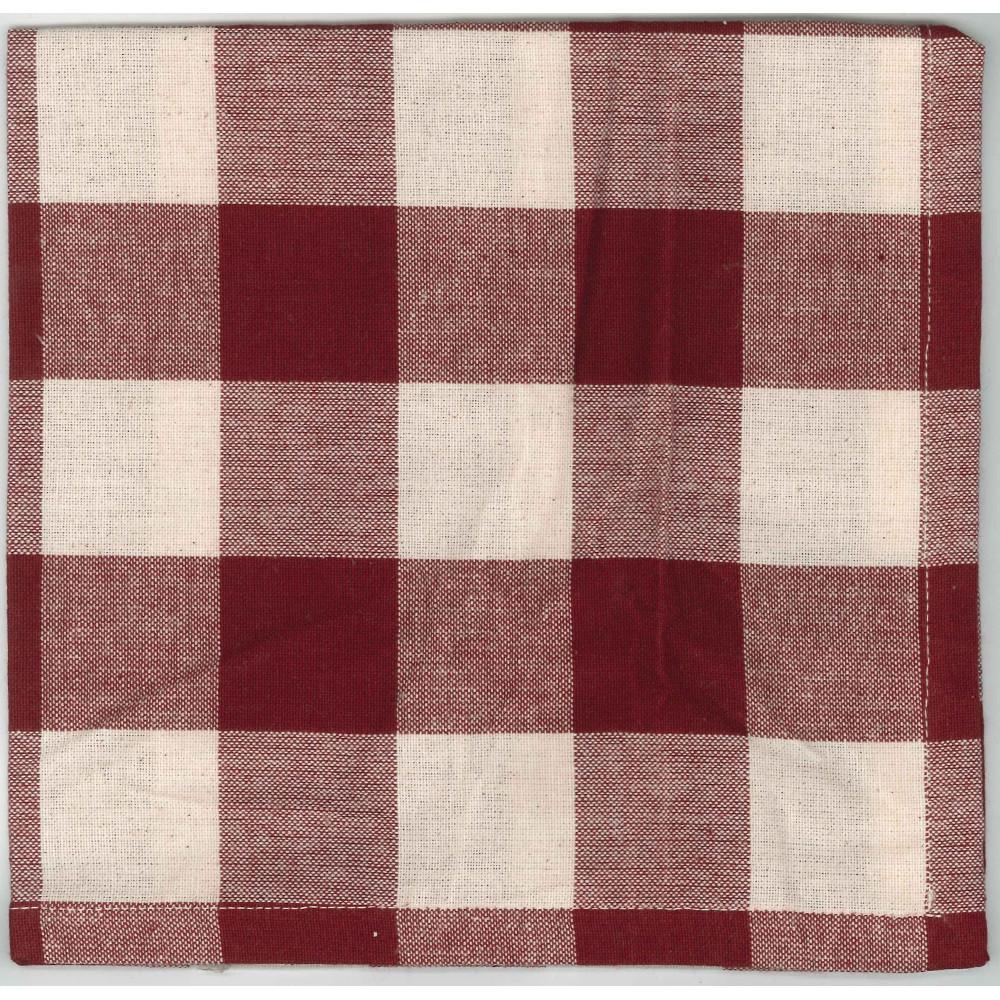 Barn Red-Buttermilk Buffalo Check Napkin - Set of Six - Interiors by Elizabeth