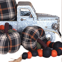 Thumbnail for Primitive Fall Plaid Pumpkin 8 Inch