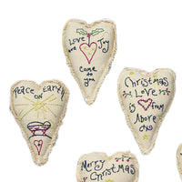 Thumbnail for Heart Embroidered Ornaments Set of 6