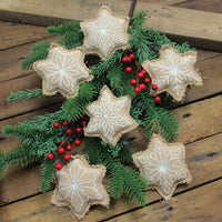 Thumbnail for Gingerbread Snowflake Ornaments Set of 6 Ornament - Interiors by Elizabeth
