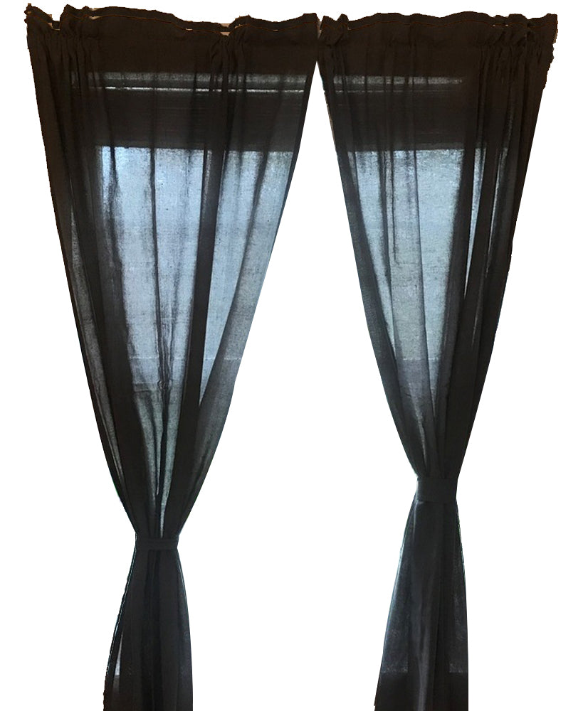Heirloom 72" X 63" (2 Pcs) (Pair Of Fabric Tiebacks Included) Pewter Unlined