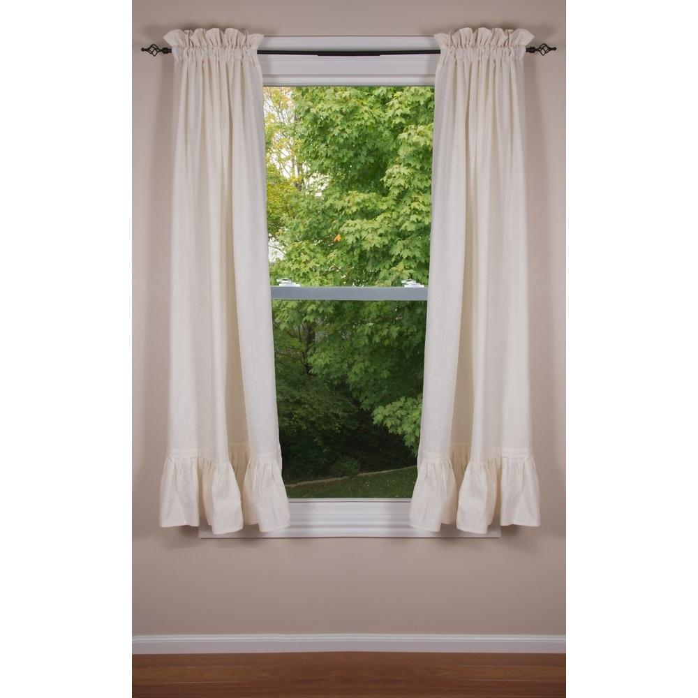 Meadowpark panel 63 unlined ruffle bottom- Interiors by Elizabeth