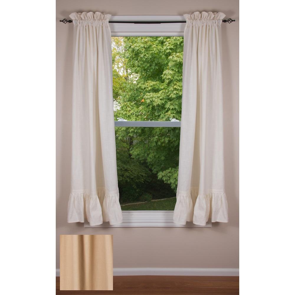Meadowpark panel 63 unlined ruffle bottom- Interiors by Elizabeth