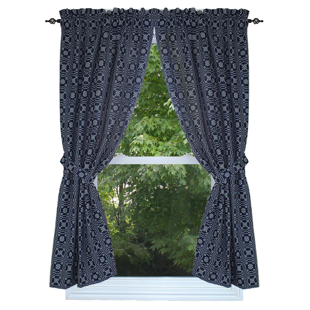 Lover's Knot Indigo Panels - Interiors by Elizabeth
