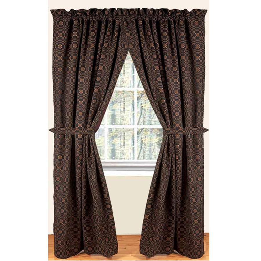 Black - Mustard Loverƒ??s Knot Jacquard 63" Panels - Lined - Interiors by Elizabeth